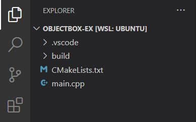 Explorer tab in Visual Studio Code, showing the two new folders that were generated after a successful build